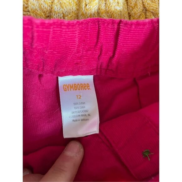 Gymboree dark pink corduroy skirt with colorful buttons 12 - Picture 3 of 3